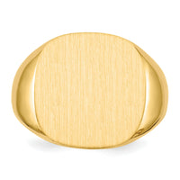14k 17.0x17.0mm Closed Back Mens Signet Ring-RS304