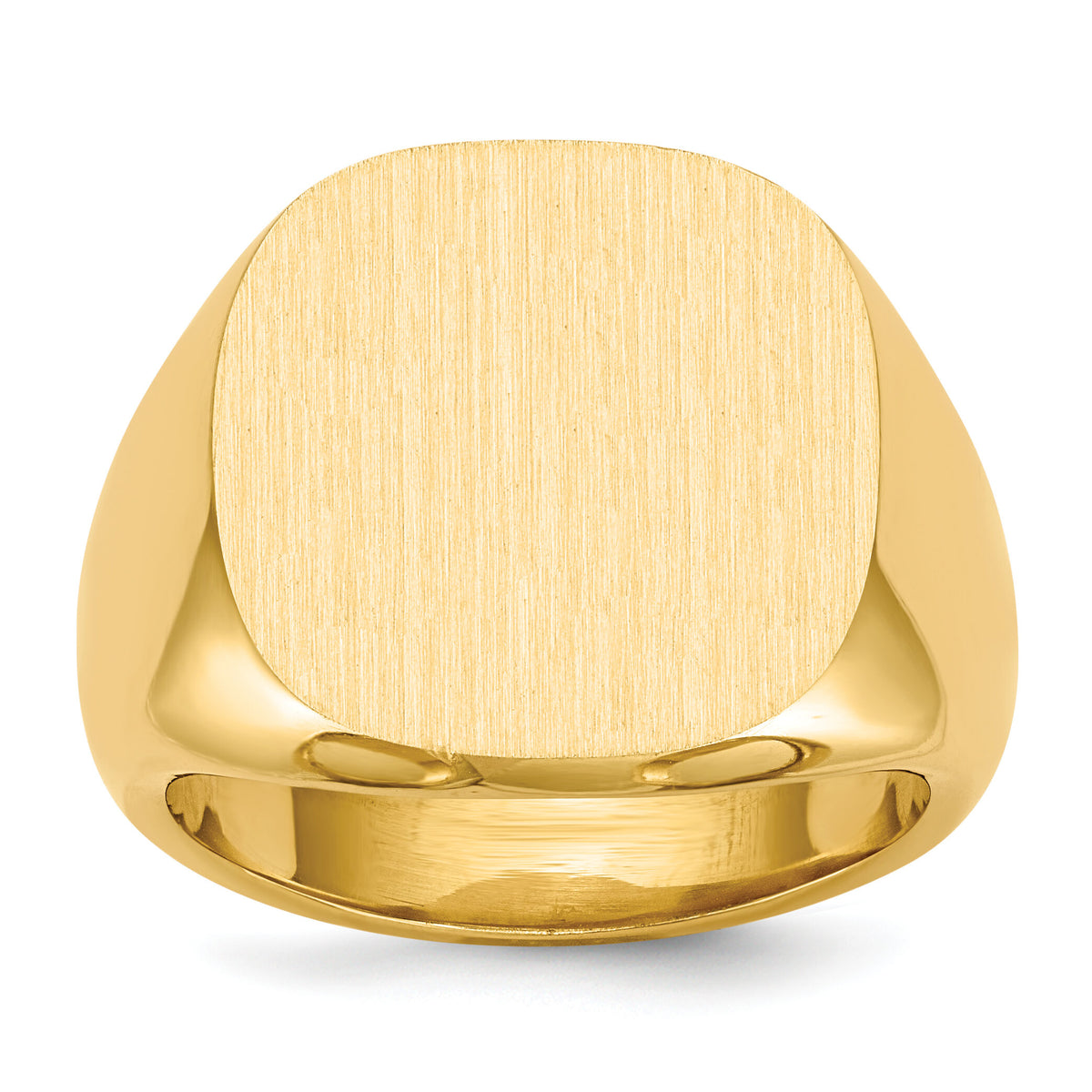 14k 17.0x17.0mm Closed Back Mens Signet Ring-RS304