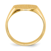 14k 13.5x12.0mm Open Back Mens Signet Ring-RS305