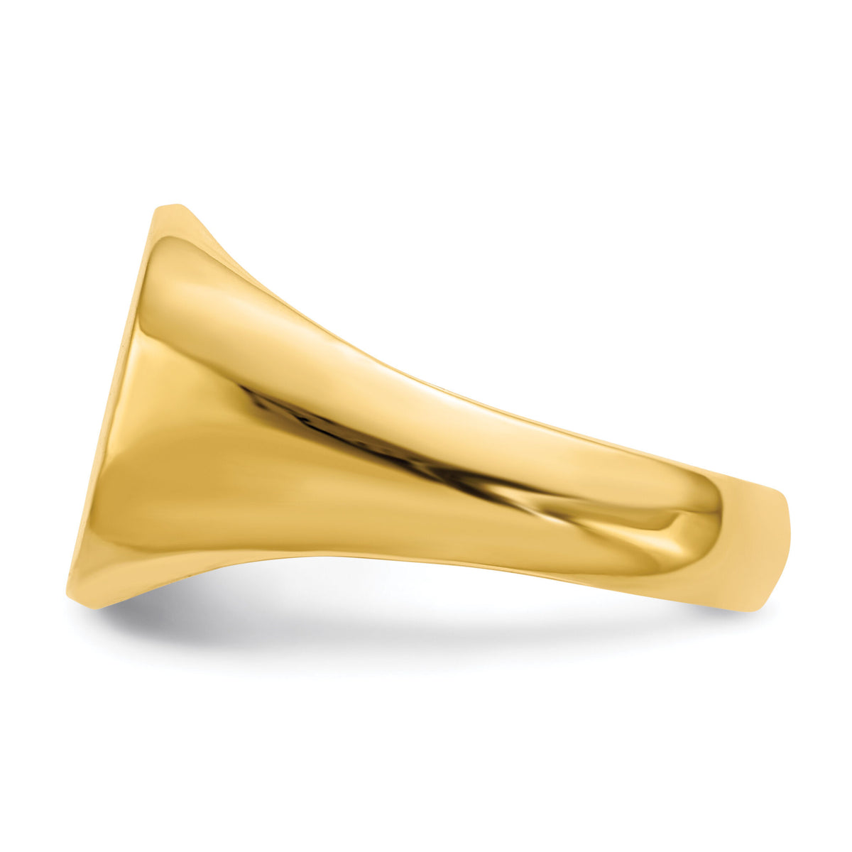 14k 13.5x12.0mm Open Back Mens Signet Ring-RS305