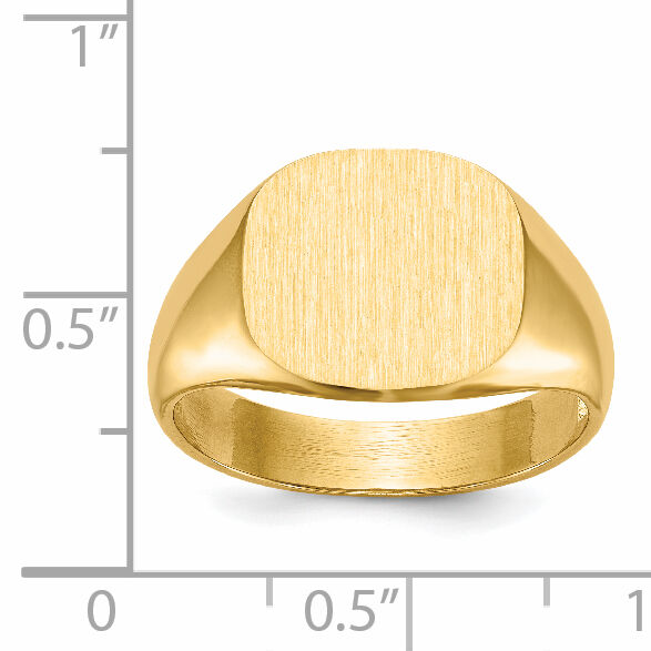14k 13.5x12.0mm Open Back Mens Signet Ring-RS305