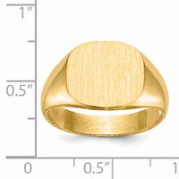14k 13.5x12.0mm Open Back Mens Signet Ring-RS305