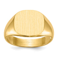 14k 13.5x12.0mm Open Back Mens Signet Ring-RS305