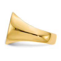 14k 15.0x15.5mm Open Back Mens Signet Ring-RS307