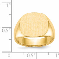 14k 15.0x15.5mm Open Back Mens Signet Ring-RS307