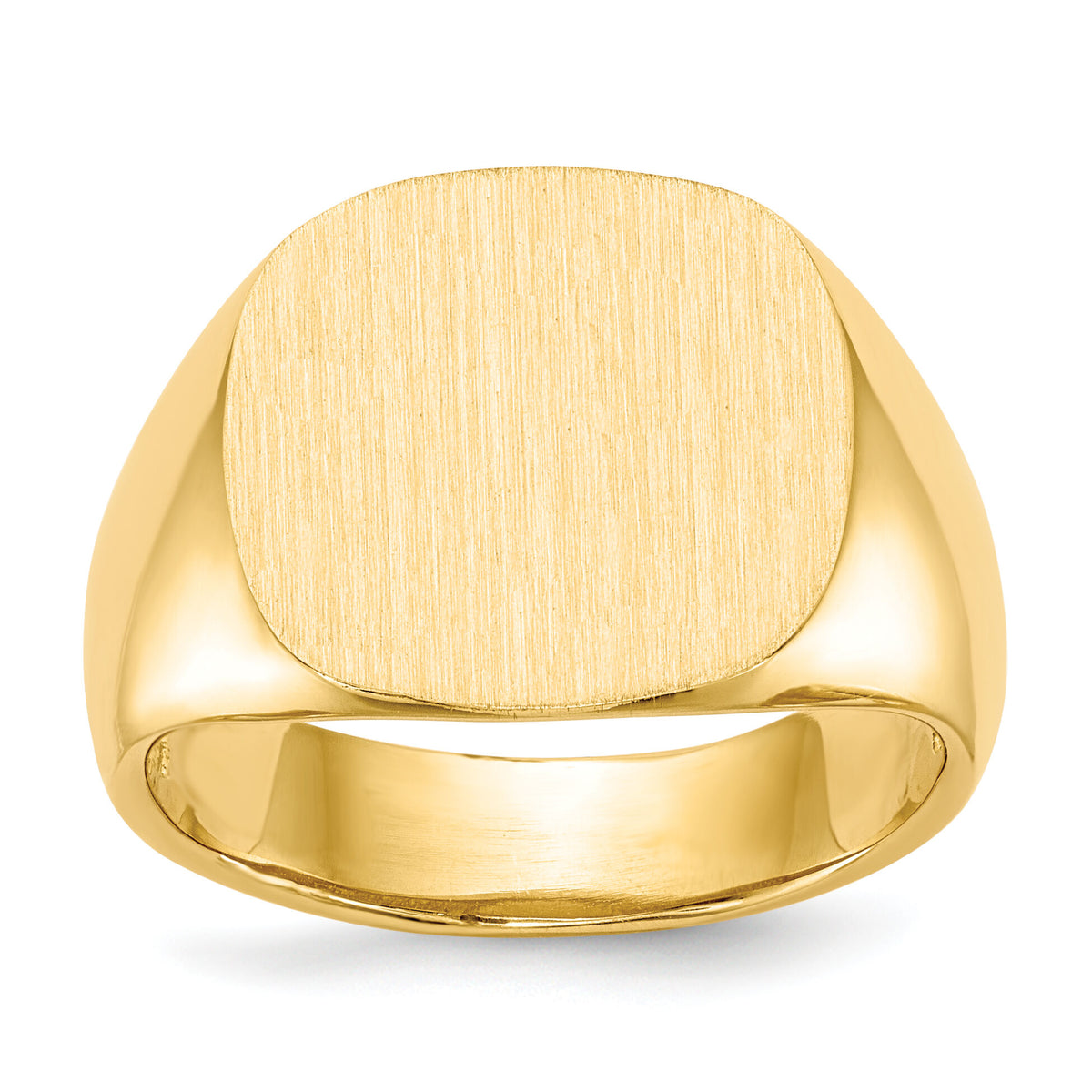 14k 15.0x15.5mm Open Back Mens Signet Ring-RS307