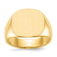 14k 15.0x15.5mm Open Back Mens Signet Ring-RS307