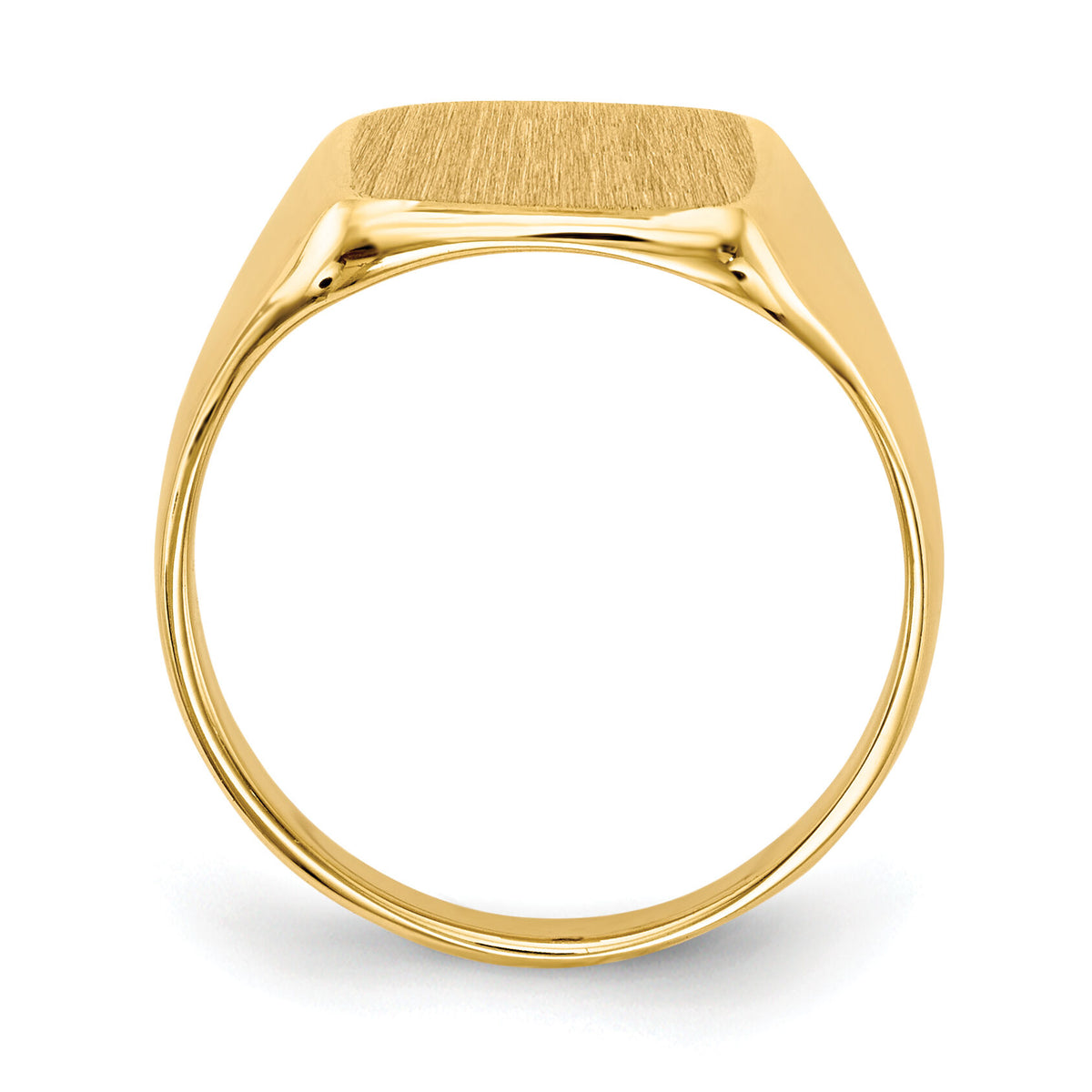 14k 10.0x10.0mm Closed Back Signet Ring-RS309