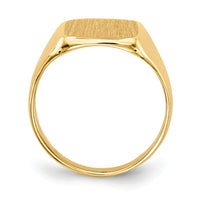 14k 10.0x10.0mm Closed Back Signet Ring-RS309