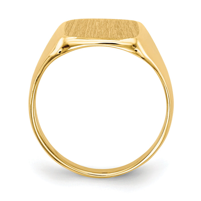 14k 10.0x10.0mm Closed Back Signet Ring-RS309