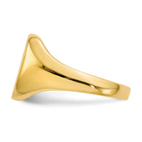 14k 10.0x10.0mm Closed Back Signet Ring-RS309