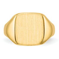14k 10.0x10.0mm Closed Back Signet Ring-RS309