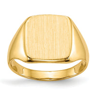 14k 10.0x10.0mm Closed Back Signet Ring-RS309