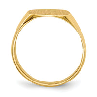 14k 13.0x12.0mm Closed Back Mens Signet Ring-RS310
