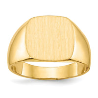 14k 13.0x12.0mm Closed Back Mens Signet Ring-RS310