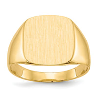14k 13.5x15.0mm Closed Back Mens Signet Ring-RS311