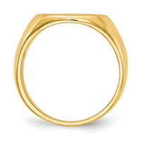14k 15.5x14.0mm Closed Back Mens Signet Ring-RS312