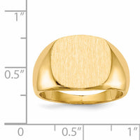 14k 15.5x14.0mm Closed Back Mens Signet Ring-RS312