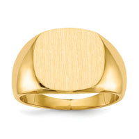14k 15.5x14.0mm Closed Back Mens Signet Ring-RS312