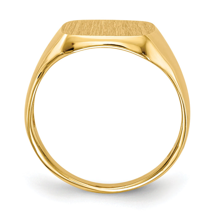14k 10.0x10.0mm Open Back Signet Ring-RS313