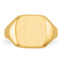 14k 10.0x10.0mm Open Back Signet Ring-RS313