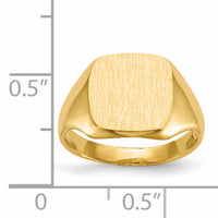 14k 10.0x10.0mm Open Back Signet Ring-RS313