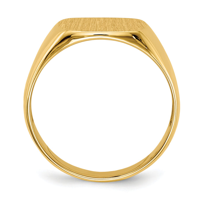 14k 12.5x12.5mm Open Back Mens Signet Ring-RS314