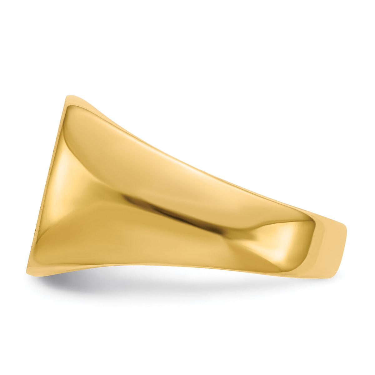 14k 12.5x12.5mm Open Back Mens Signet Ring-RS314