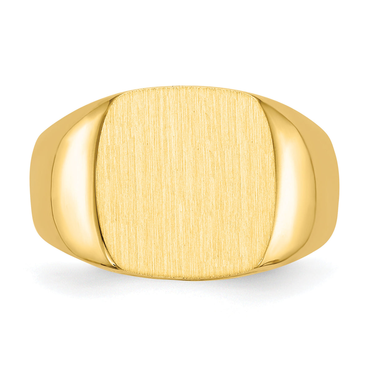 14k 12.5x12.5mm Open Back Mens Signet Ring-RS314