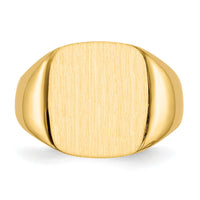 14k 13.5x15.0mm Open Back Mens Signet Ring-RS315
