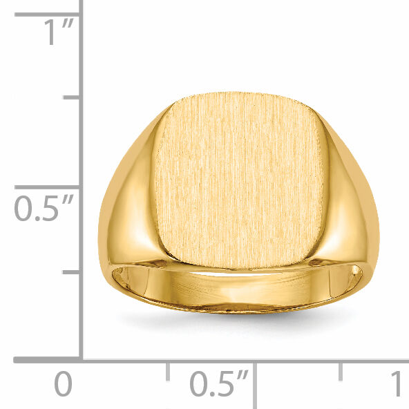 14k 13.5x15.0mm Open Back Mens Signet Ring-RS315