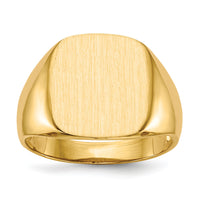 14k 13.5x15.0mm Open Back Mens Signet Ring-RS315