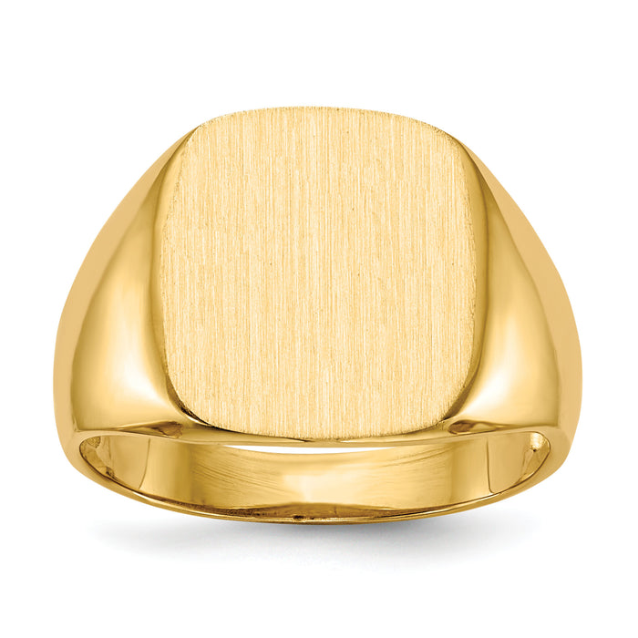 14k 13.5x15.0mm Open Back Mens Signet Ring-RS315