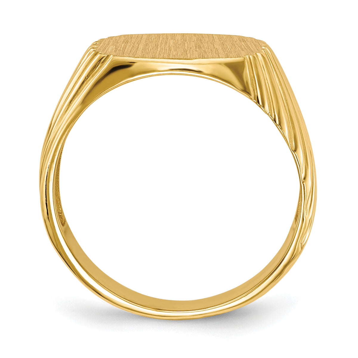14k 13.5x13.5 Open Back Mens Signet Ring-RS324