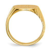 14k 13.5x13.5 Open Back Mens Signet Ring-RS324