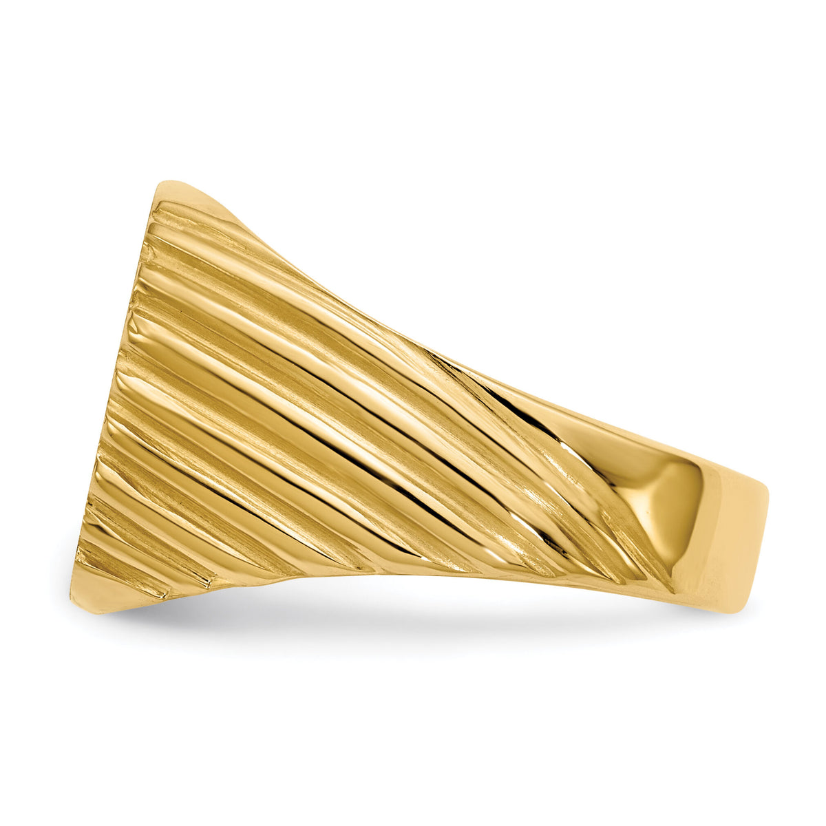 14k 13.5x13.5 Open Back Mens Signet Ring-RS324