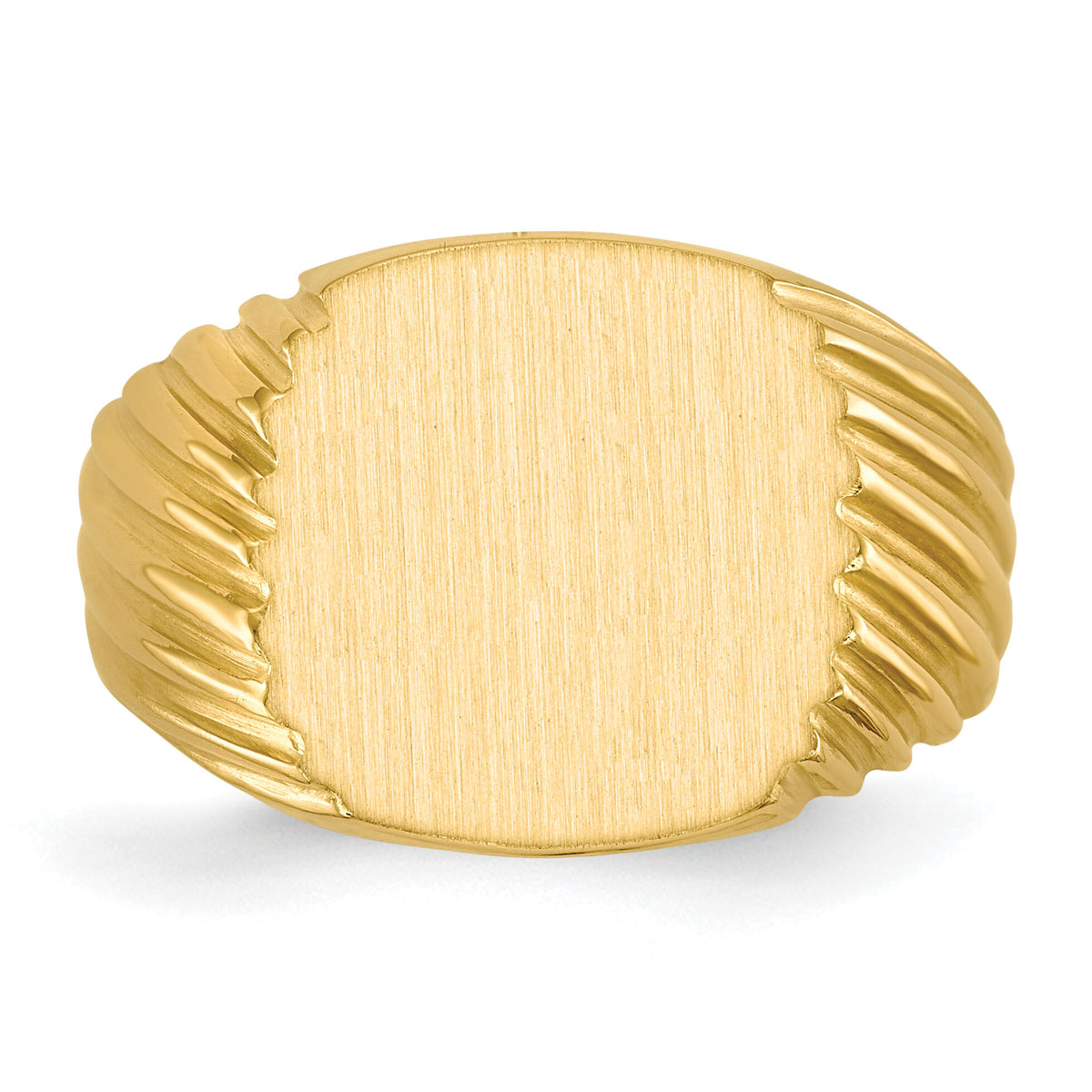 14k 13.5x13.5 Open Back Mens Signet Ring-RS324
