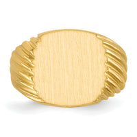 14k 13.5x13.5 Open Back Mens Signet Ring-RS324