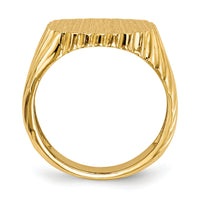 14k 16.5x18.0mm Open Back Mens Signet Ring-RS326