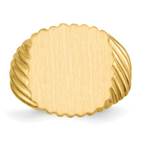 14k 16.5x18.0mm Open Back Mens Signet Ring-RS326