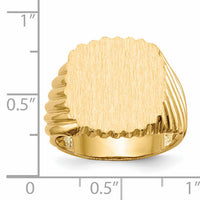 14k 16.5x18.0mm Open Back Mens Signet Ring-RS326
