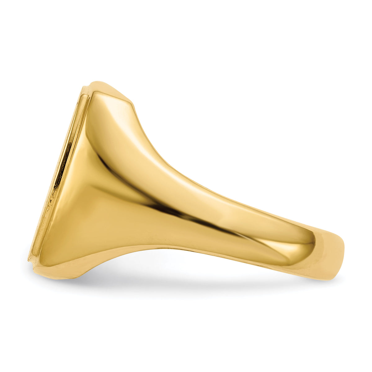 14k 13.0x14.5mm Closed Back Mens Signet Ring-RS327
