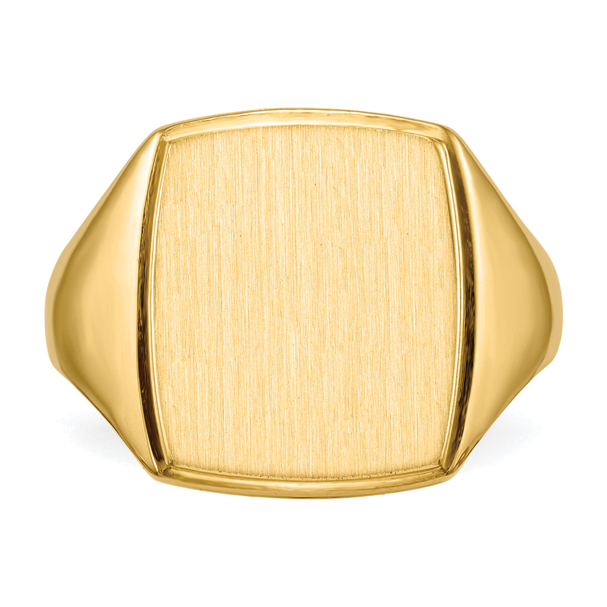 14k 13.0x14.5mm Closed Back Mens Signet Ring-RS327
