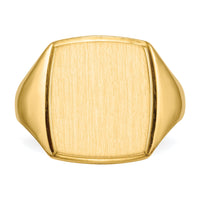 14k 13.0x14.5mm Closed Back Mens Signet Ring-RS327