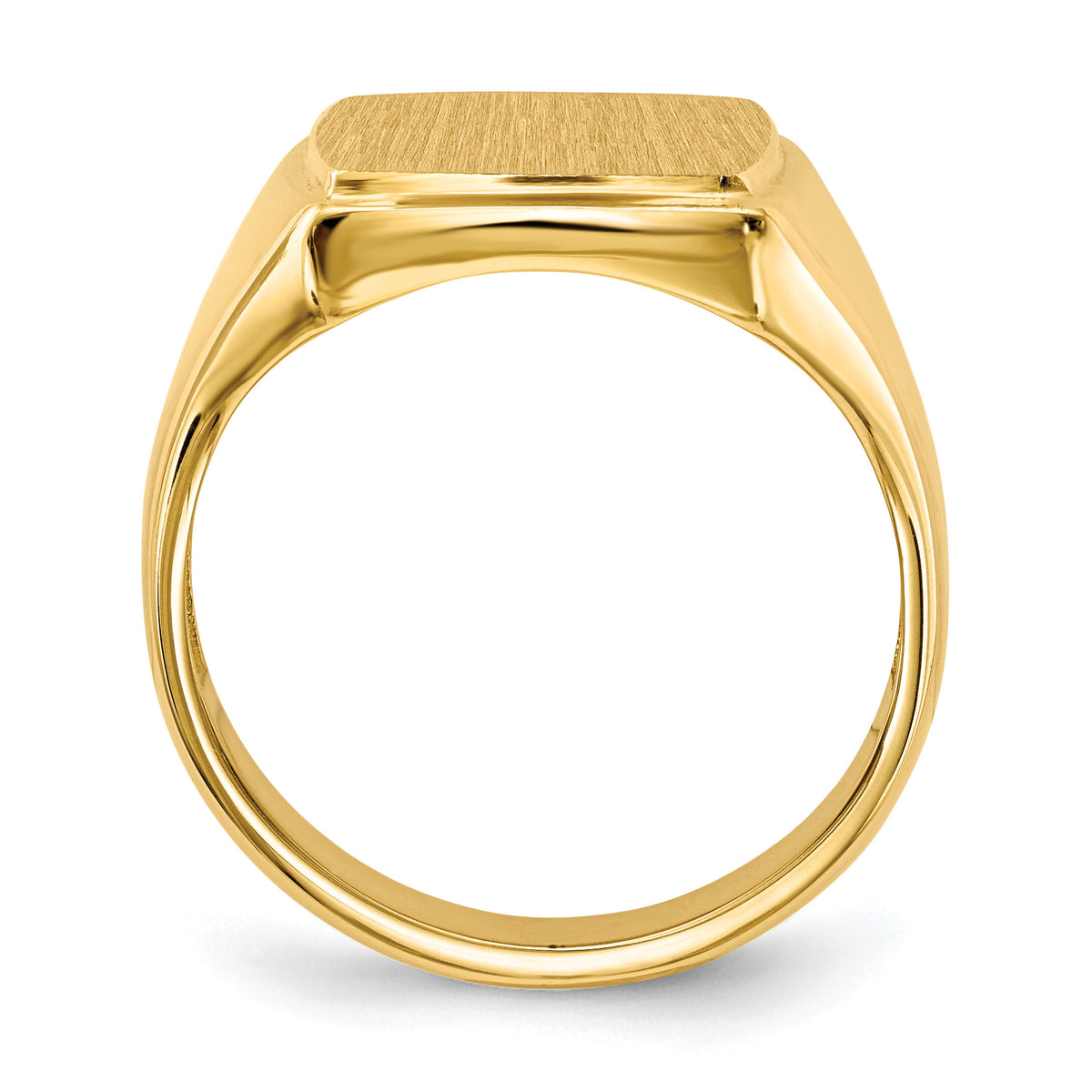 14k 13.0x14.5mm Open Back Mens Signet Ring-RS328