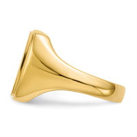 14k 13.0x14.5mm Open Back Mens Signet Ring-RS328