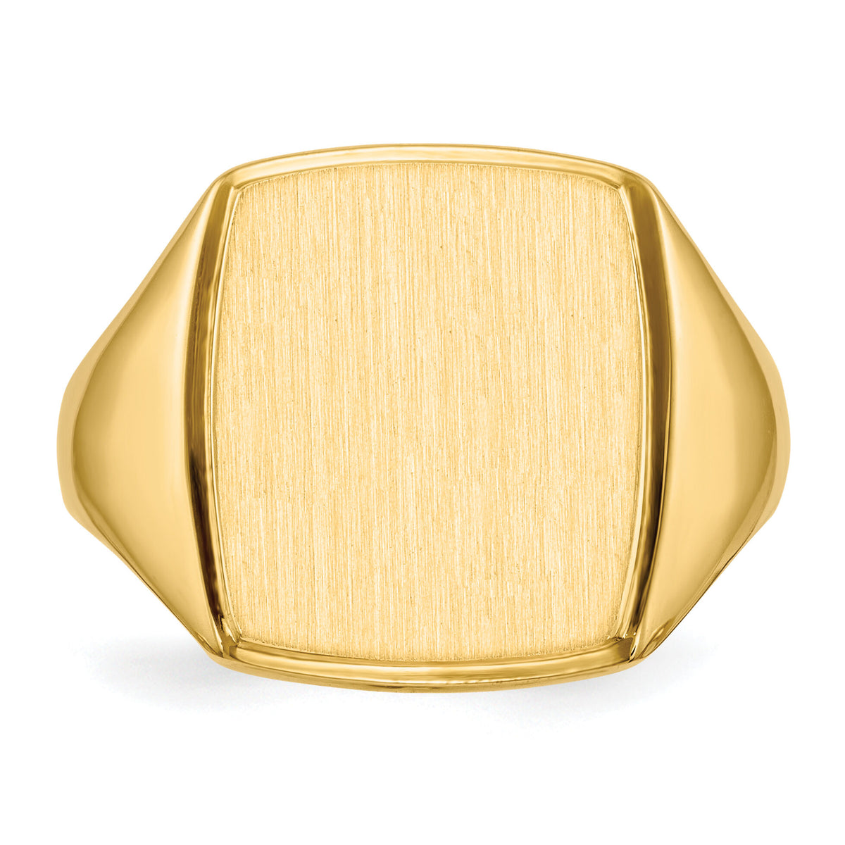 14k 13.0x14.5mm Open Back Mens Signet Ring-RS328