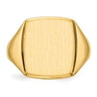 14k 13.0x14.5mm Open Back Mens Signet Ring-RS328