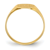 14k 8.5x8.5mm Closed Back Signet Ring-RS329