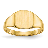 14k 8.5x8.5mm Closed Back Signet Ring-RS329
